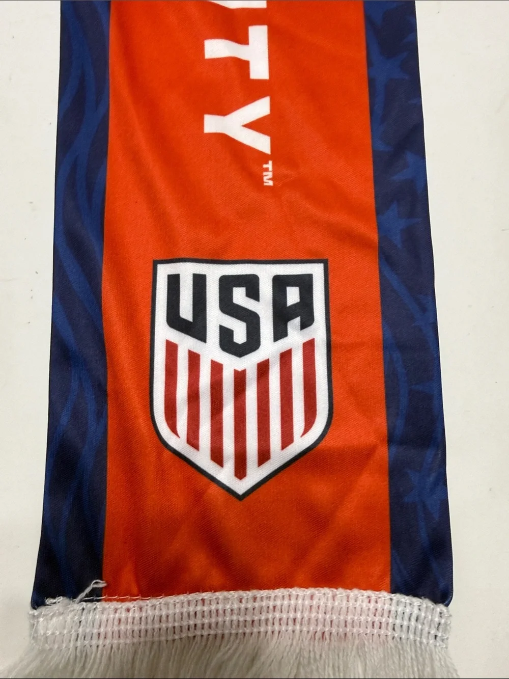 USA Mint Red and Navy Soccer Scarf